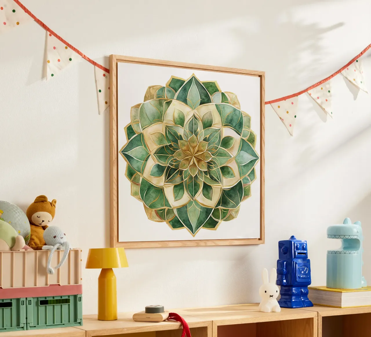 Mandala di salvia ad acquerello plexiglass da Spiritual Touch