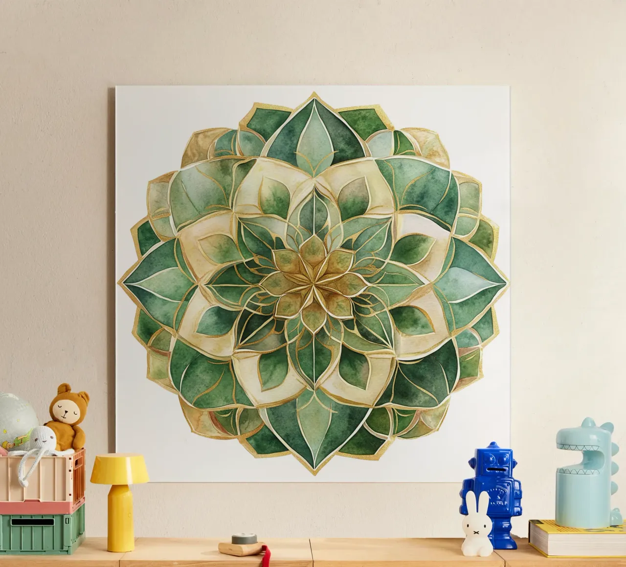 Mandala di salvia ad acquerello plexiglass da Spiritual Touch