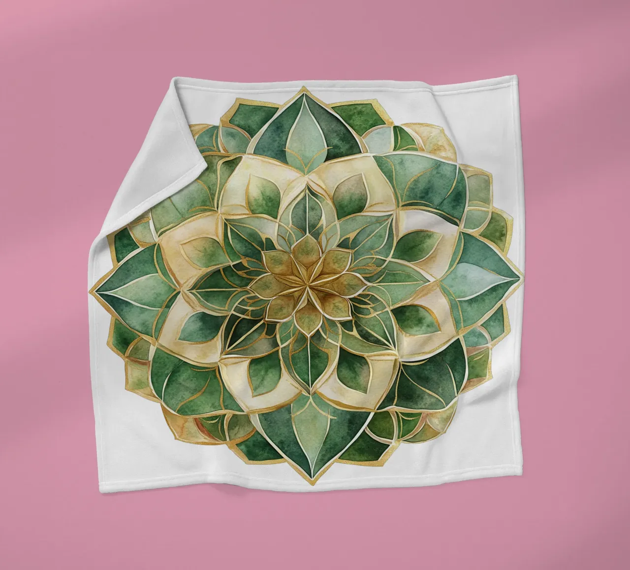 Mandala di salvia ad acquerello coperta in pile da Spiritual Touch