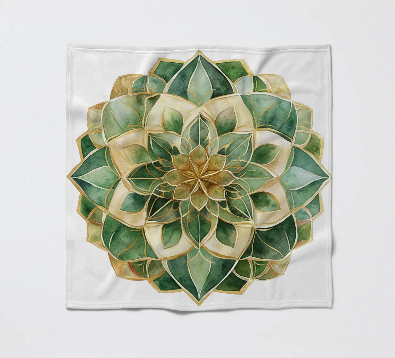 Mandala di salvia ad acquerello coperta in pile da Spiritual Touch