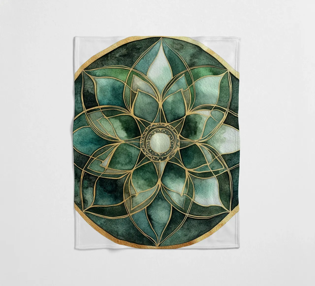 Mandala di salvia ad acquerello coperta in pile da Spiritual Touch