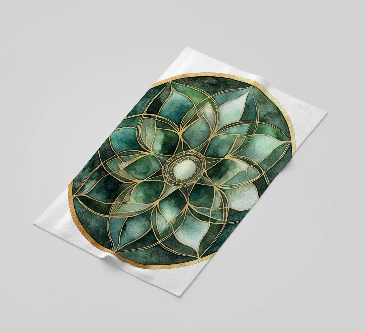 Mandala di salvia ad acquerello telo mare da Spiritual Touch