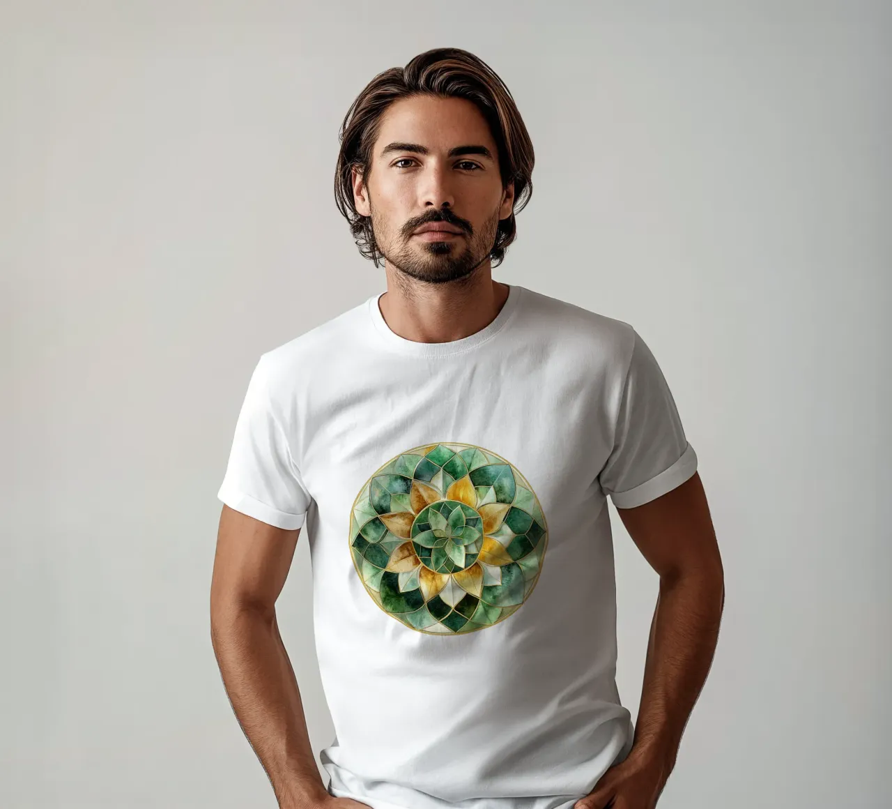 Mandala di salvia ad acquerello t-shirt da Spiritual Touch
