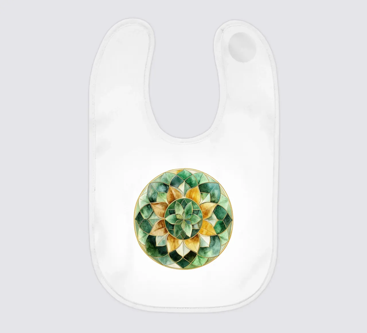 Mandala di salvia ad acquerello bavaglino da Spiritual Touch