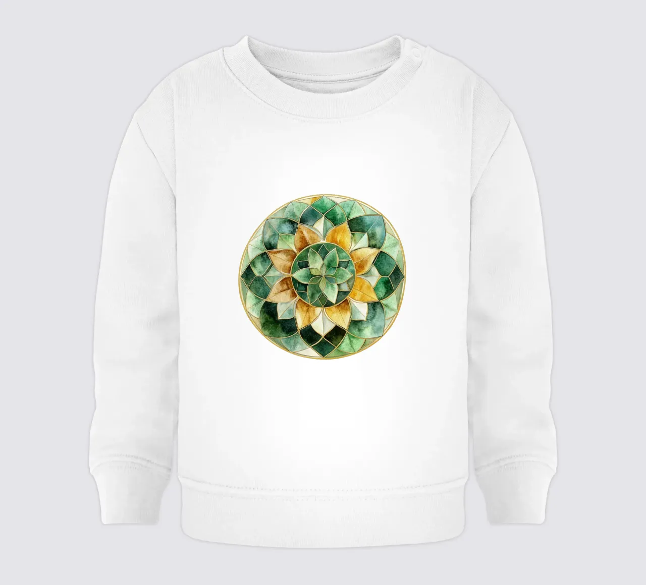 Mandala di salvia ad acquerello felpa neonato da Spiritual Touch
