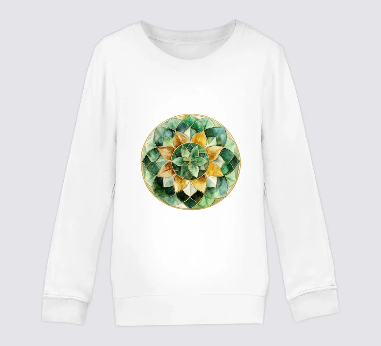 Mandala di salvia ad acquerello felpa bambino da Spiritual Touch