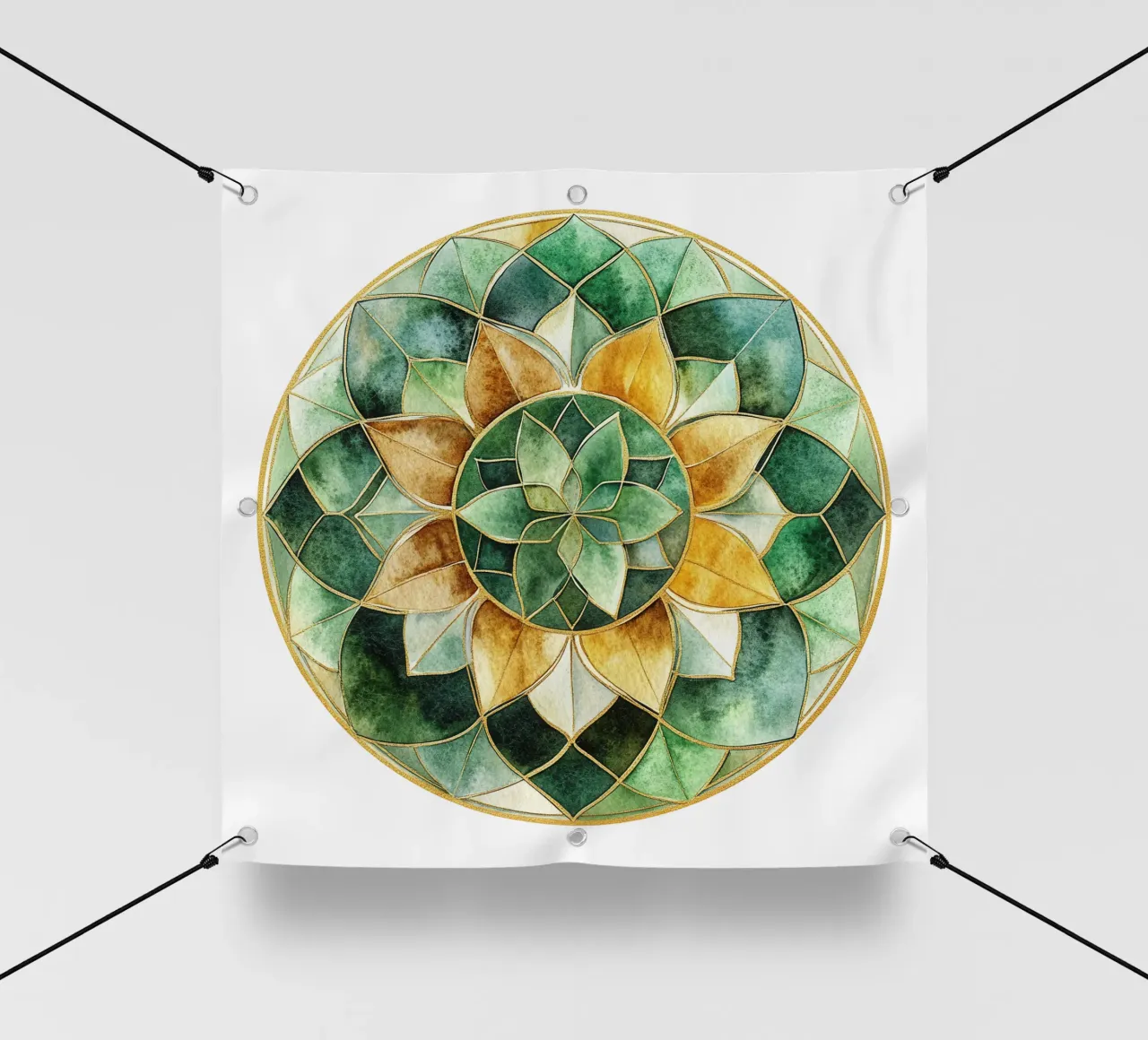 Mandala di salvia ad acquerello telo in pvc da Spiritual Touch