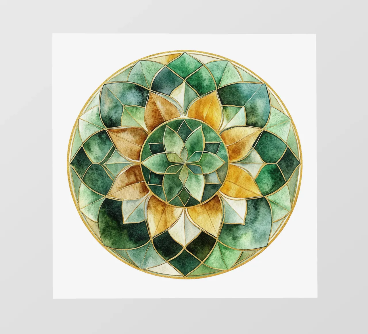 Mandala di salvia ad acquerello telo in pvc da Spiritual Touch