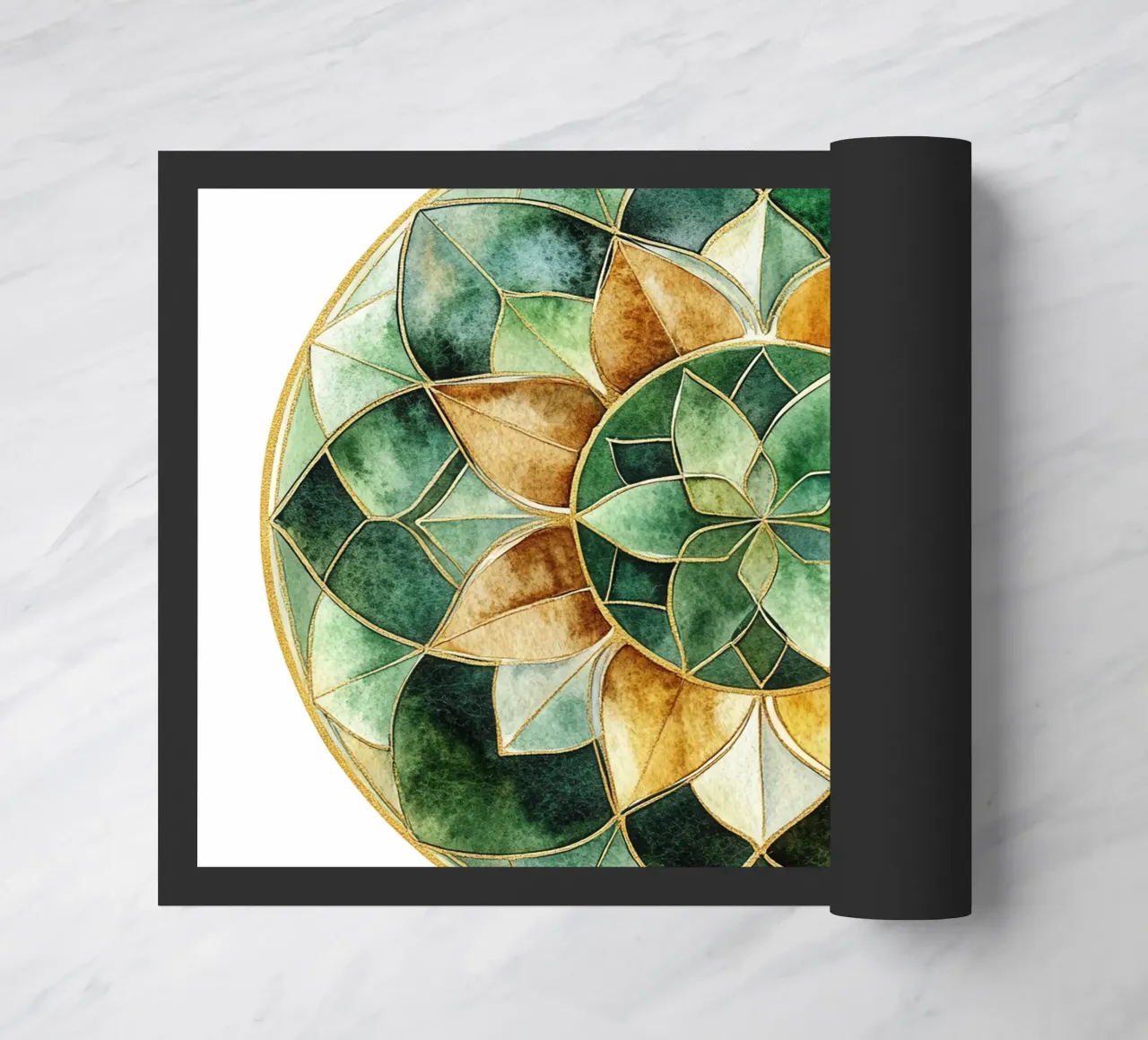 Mandala di salvia ad acquerello zerbino da Spiritual Touch