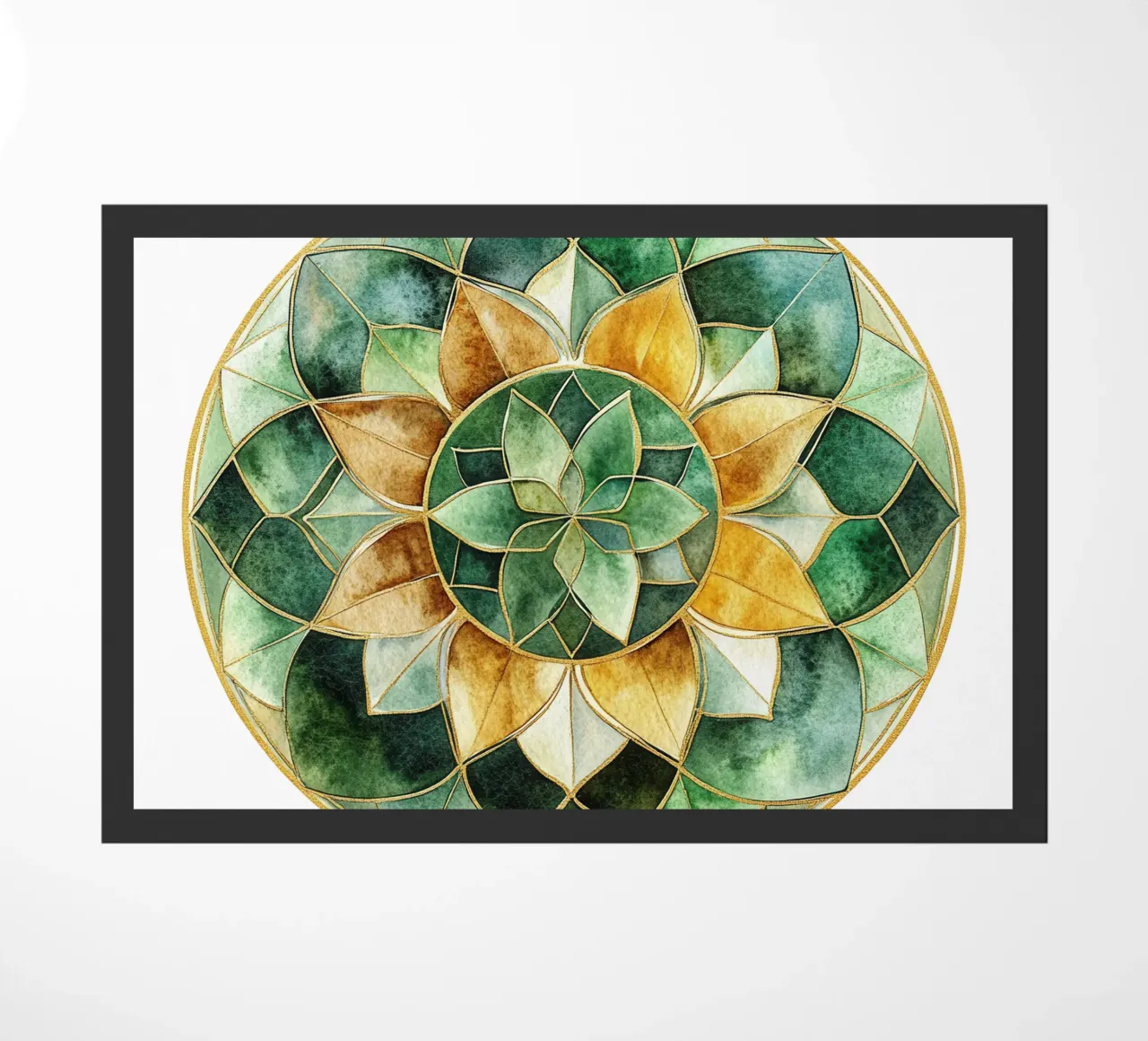 Mandala di salvia ad acquerello zerbino da Spiritual Touch