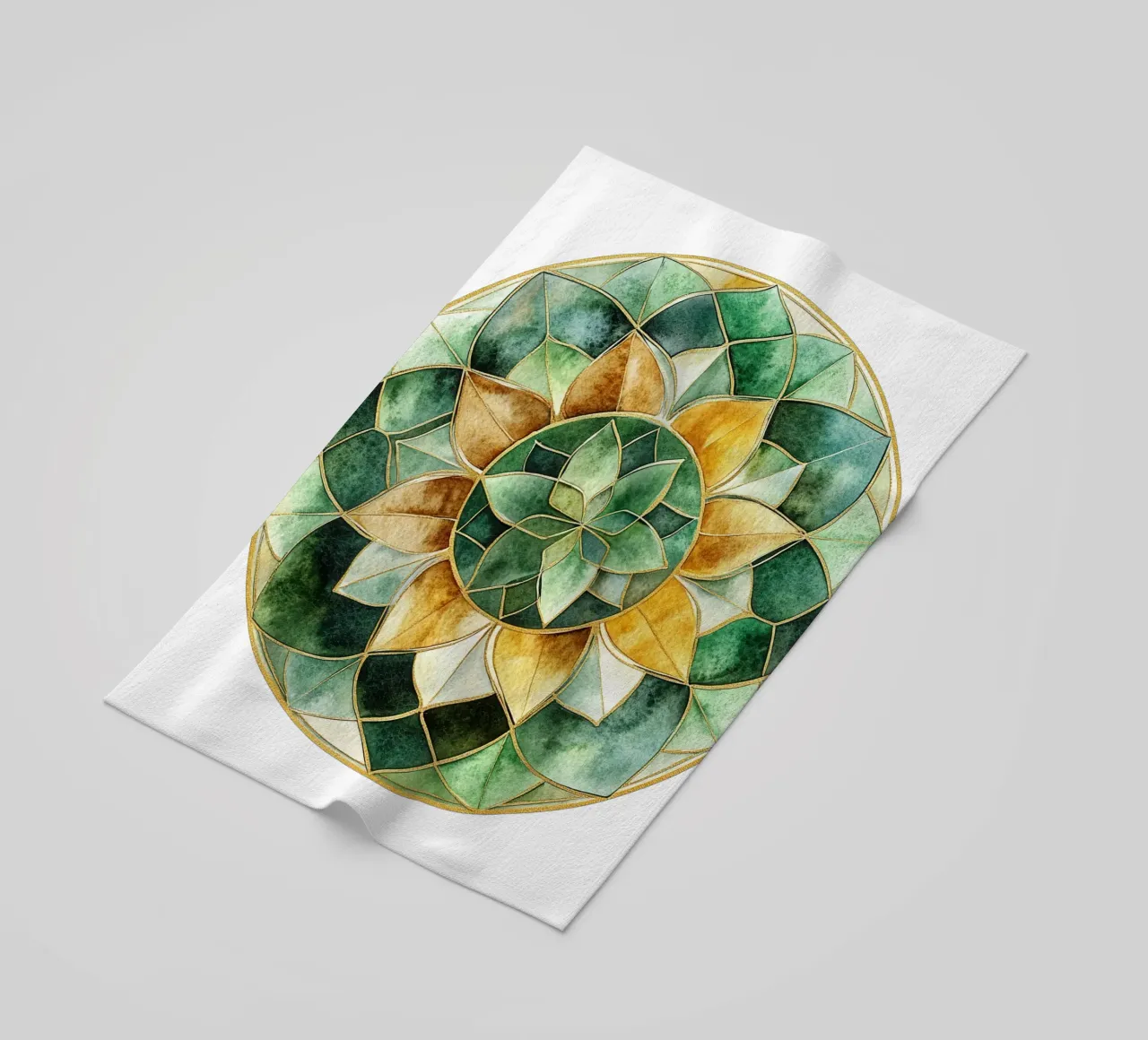 Mandala di salvia ad acquerello telo mare da Spiritual Touch