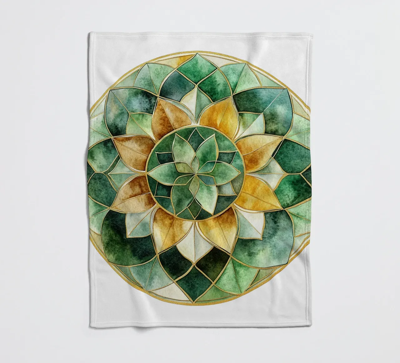 Mandala di salvia ad acquerello coperta in pile da Spiritual Touch