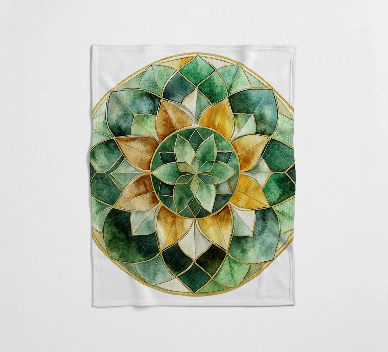 Mandala di salvia ad acquerello coperta in pile da Spiritual Touch