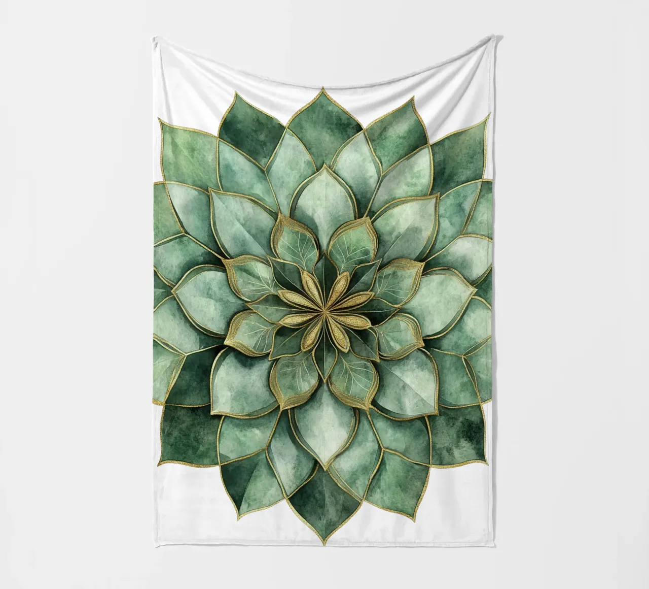 Mandala di salvia ad acquerello coperta in pile da Spiritual Touch
