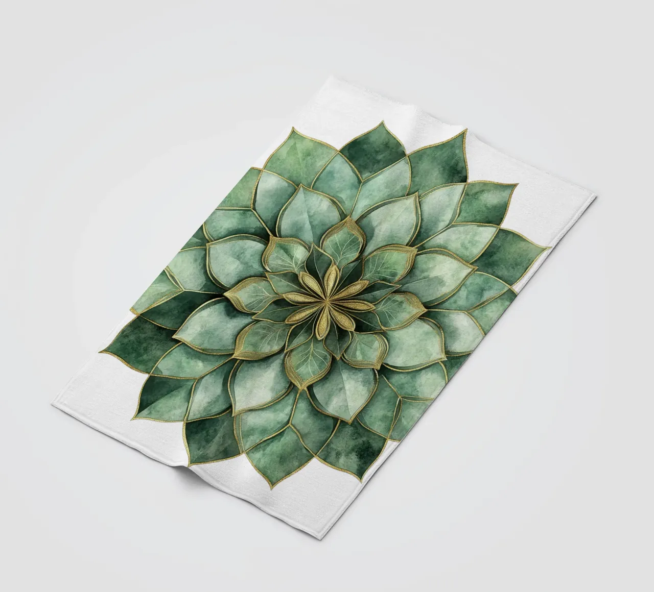 Mandala di salvia ad acquerello coperta in pile da Spiritual Touch