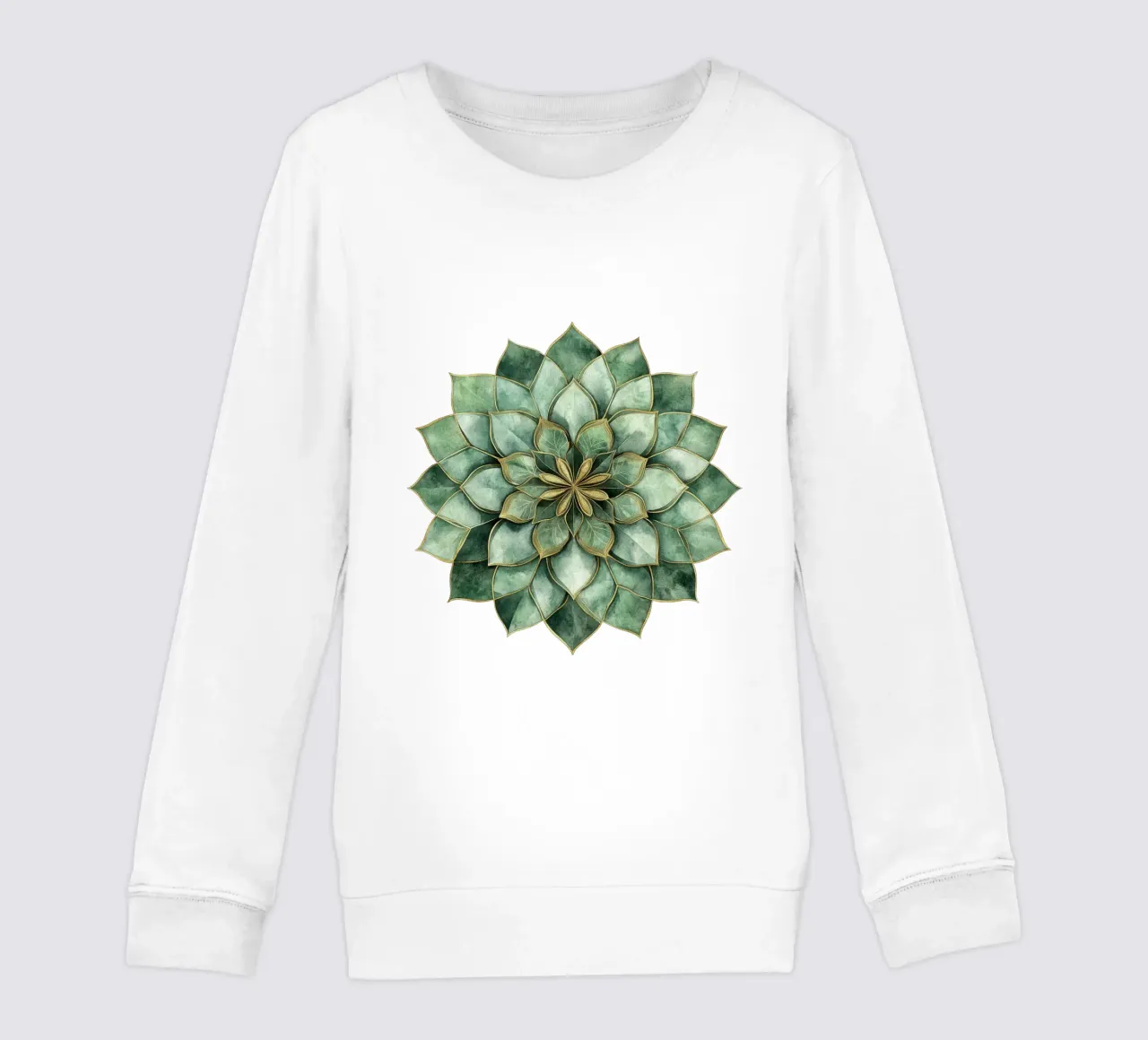 Mandala di salvia ad acquerello felpa bambino da Spiritual Touch