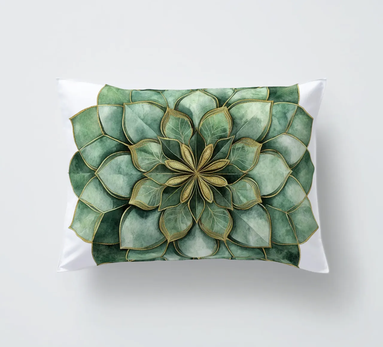 Mandala di salvia ad acquerello cuscino da Spiritual Touch