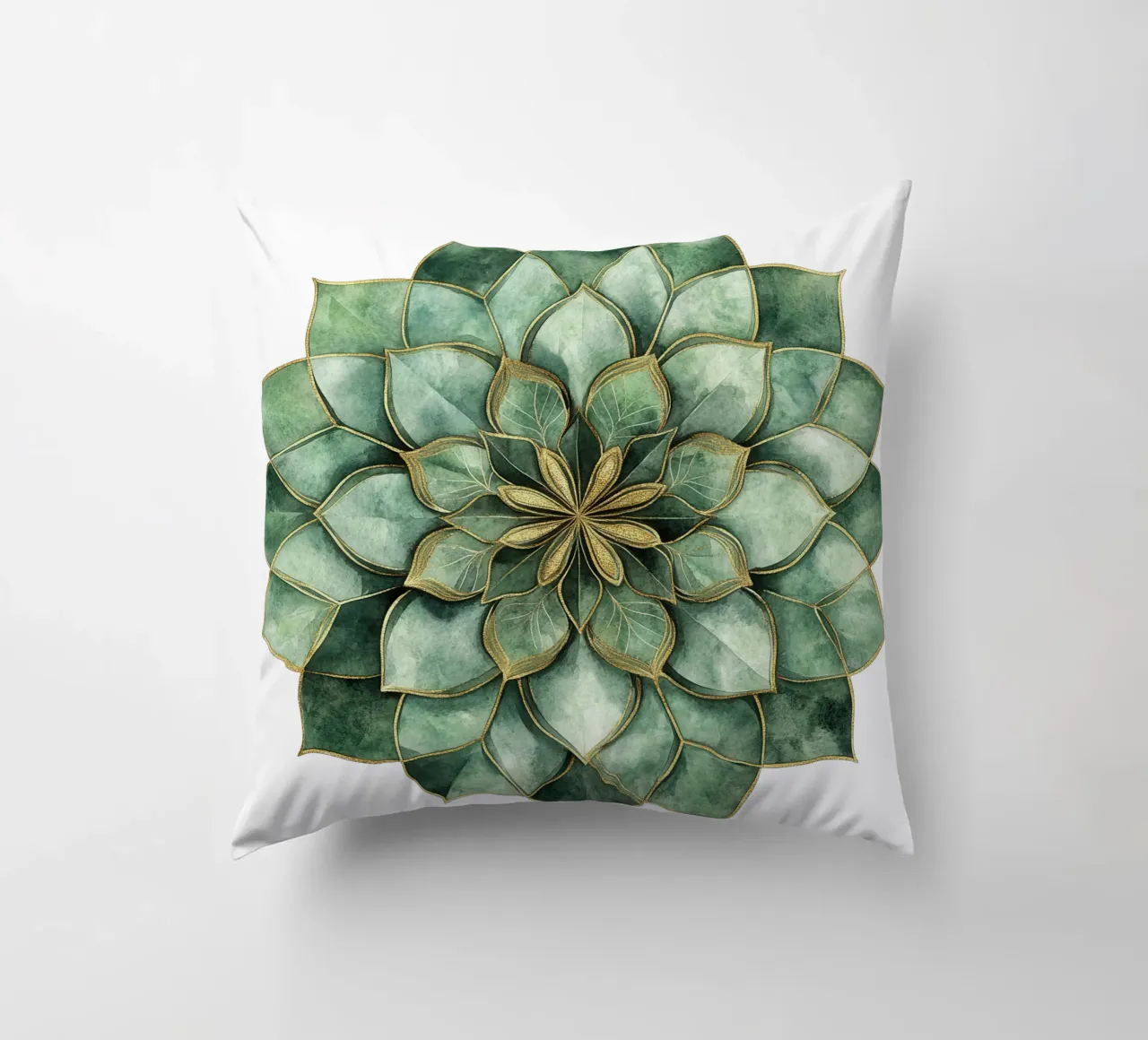 Mandala di salvia ad acquerello cuscino da Spiritual Touch