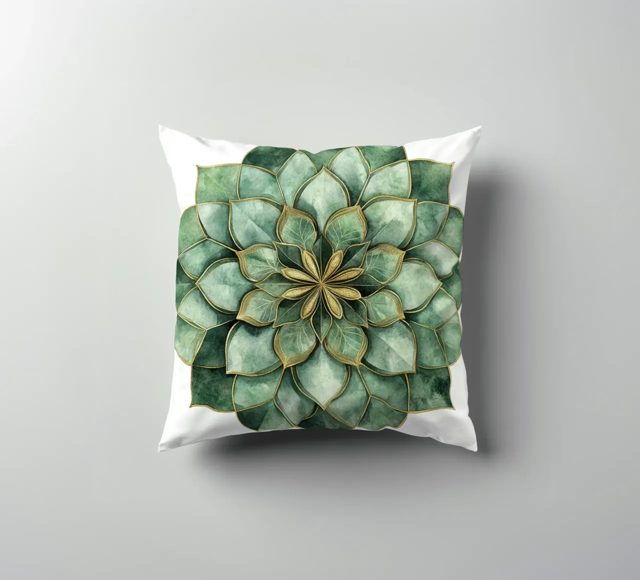 Mandala di salvia ad acquerello cuscino da Spiritual Touch