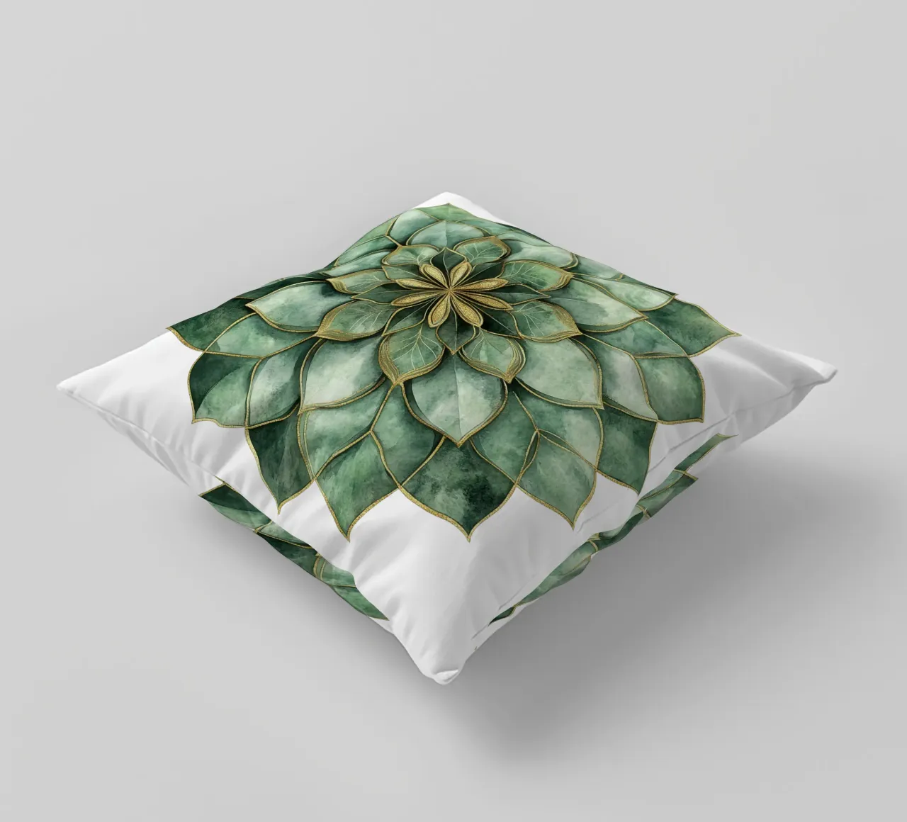 Mandala di salvia ad acquerello cuscino da Spiritual Touch