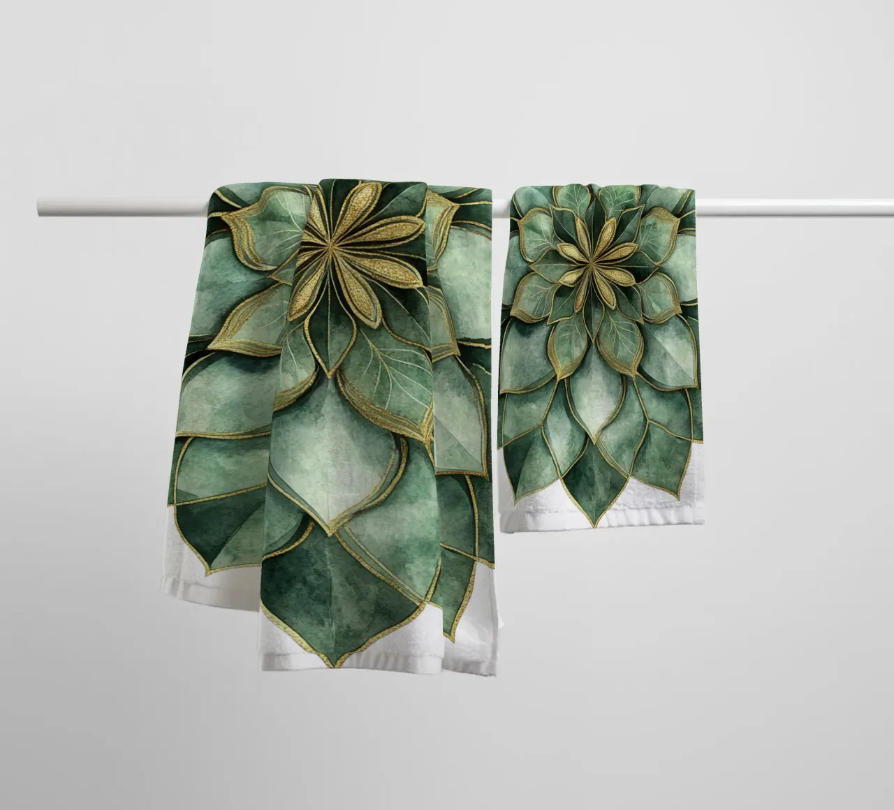 Mandala di salvia ad acquerello asciugamano da bagno da Spiritual Touch