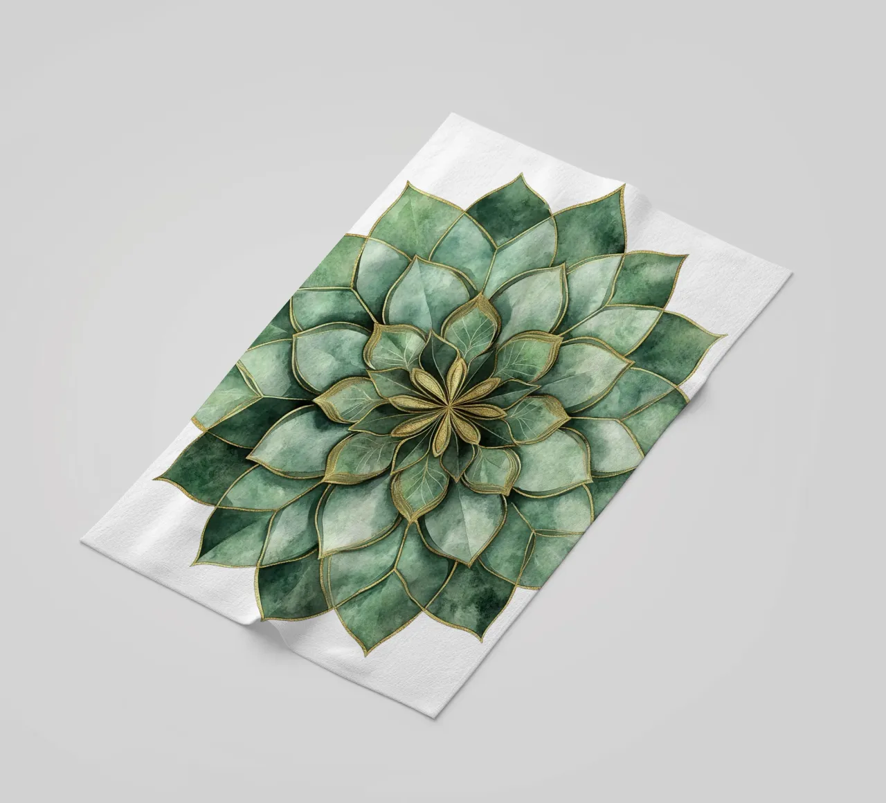 Mandala di salvia ad acquerello telo mare da Spiritual Touch