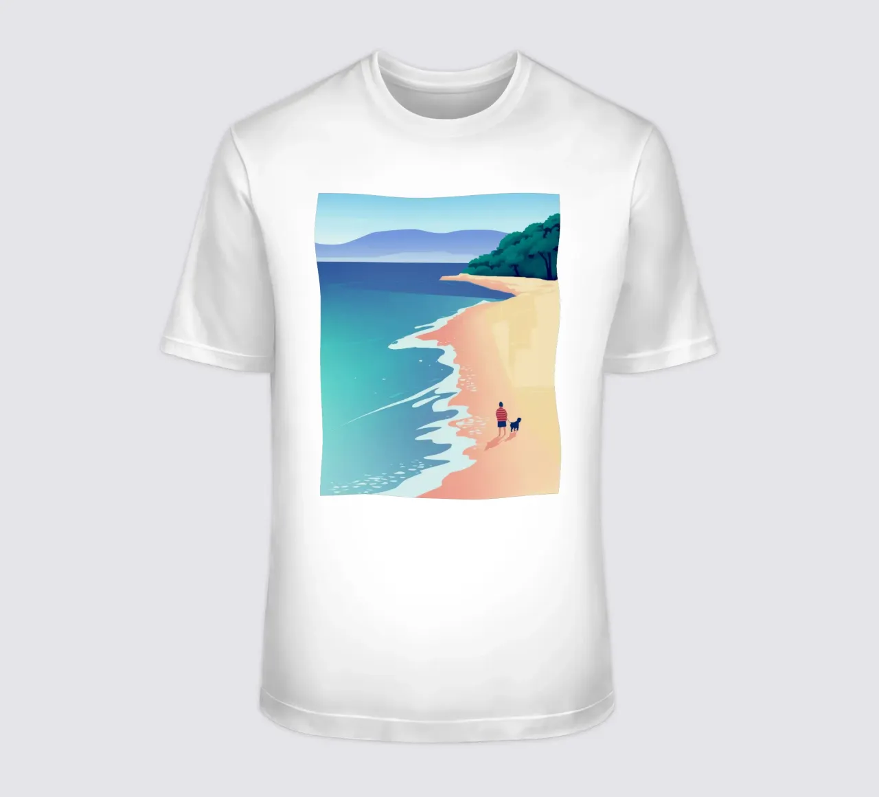 Passeggiata sulla spiaggia t-shirt da Demar Galleria