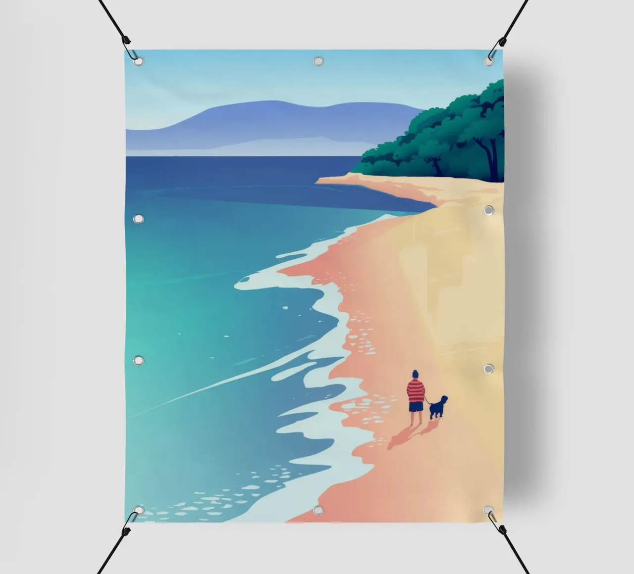 Passeggiata sulla spiaggia telo in pvc da Demar Galleria