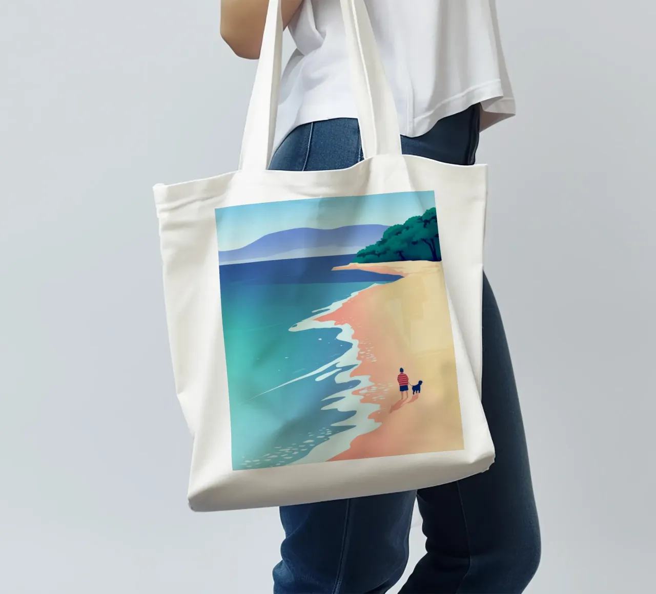 Passeggiata sulla spiaggia borsa in juta da Demar Galleria