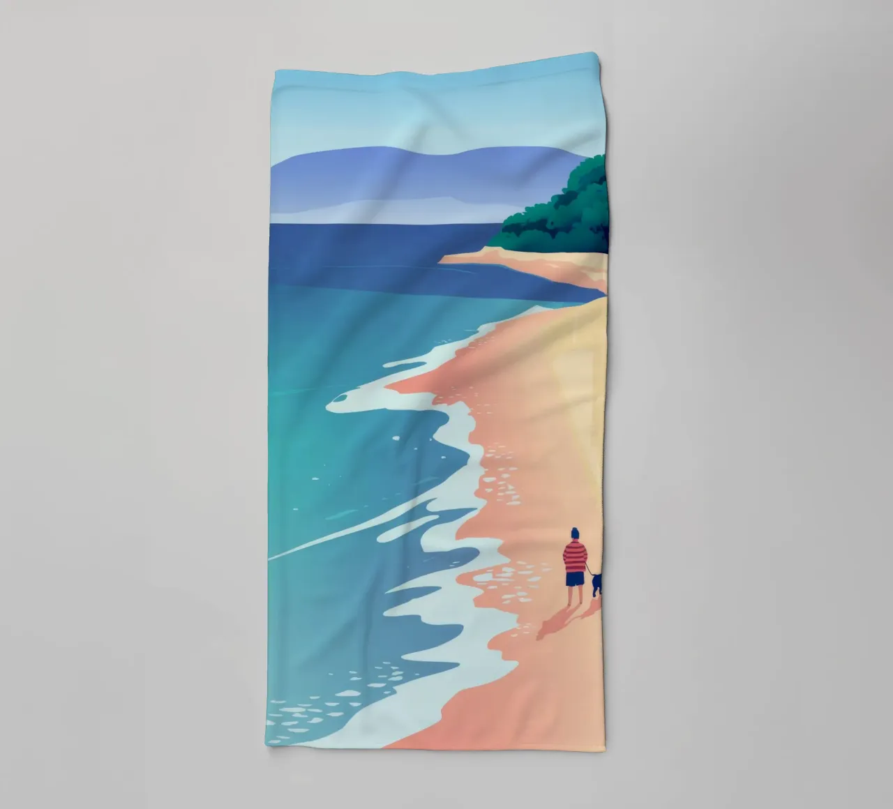 Passeggiata sulla spiaggia asciugamano da bagno da Demar Galleria