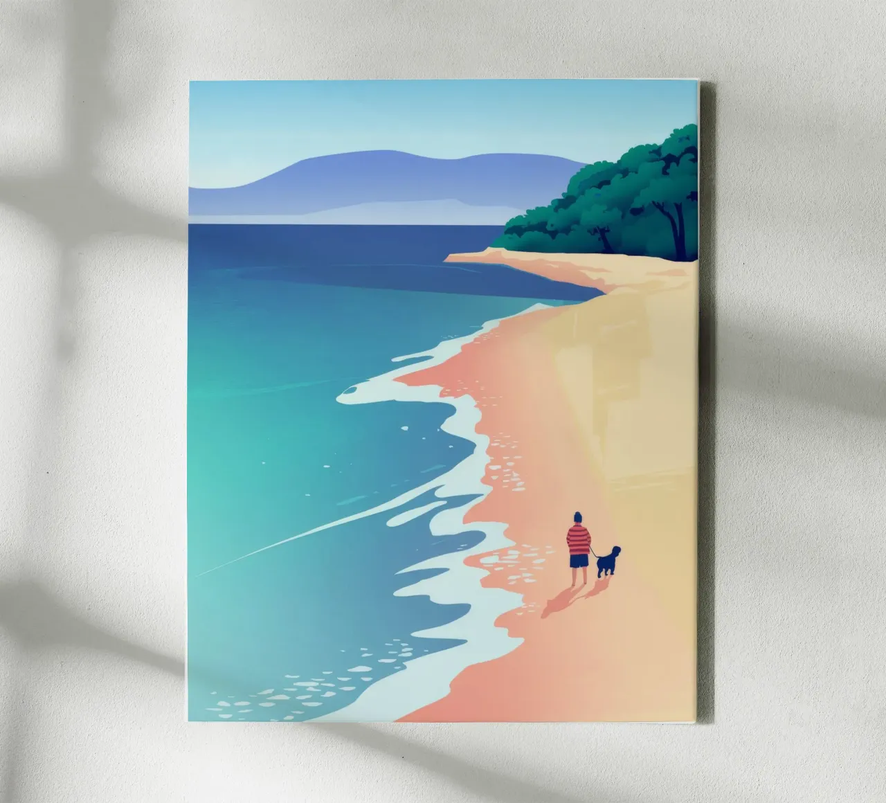 Passeggiata sulla spiaggia tela con Cornice a cassetta da Demar Galleria