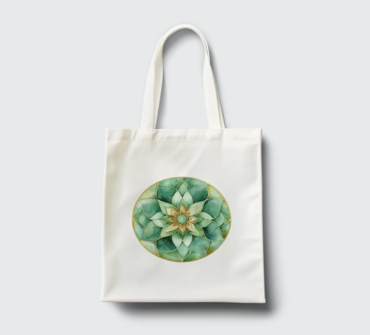 Mandala di salvia ad acquerello borsa in juta da Spiritual Touch