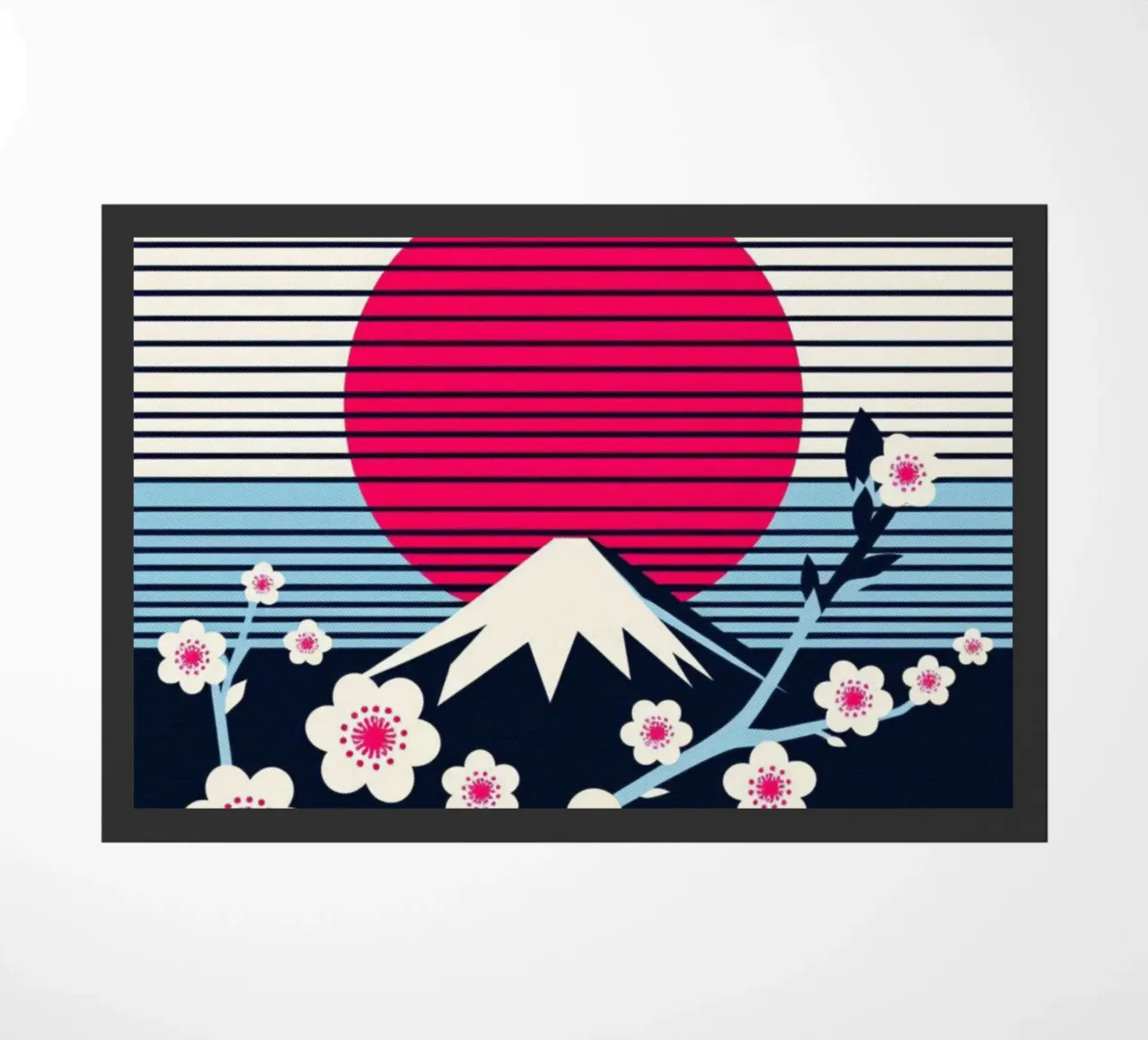 Sakura, Fuji e sole - stampa poster vintage zerbino da posterprints-by-nomad