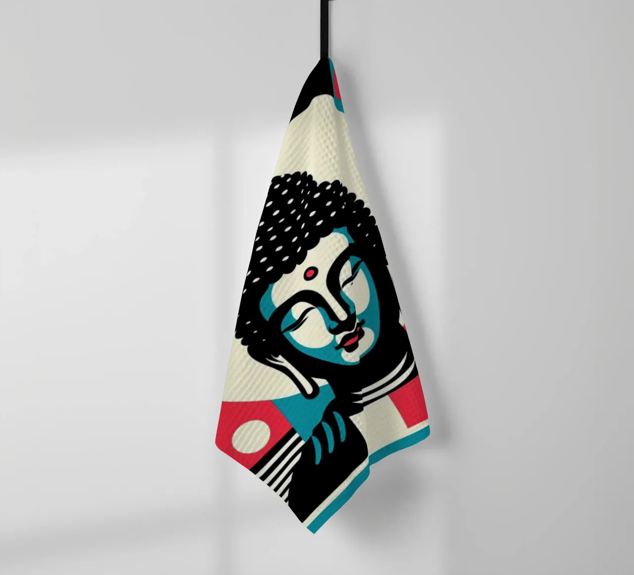Buddha - Vintage poster print tea towel by posterprints-by-nomad