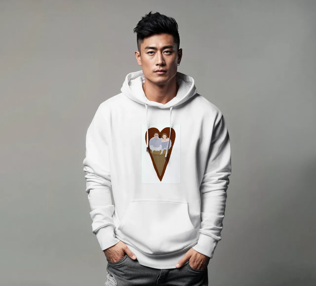 Two Scoops Are Better felpa con cappuccio da Amalia Restrepo