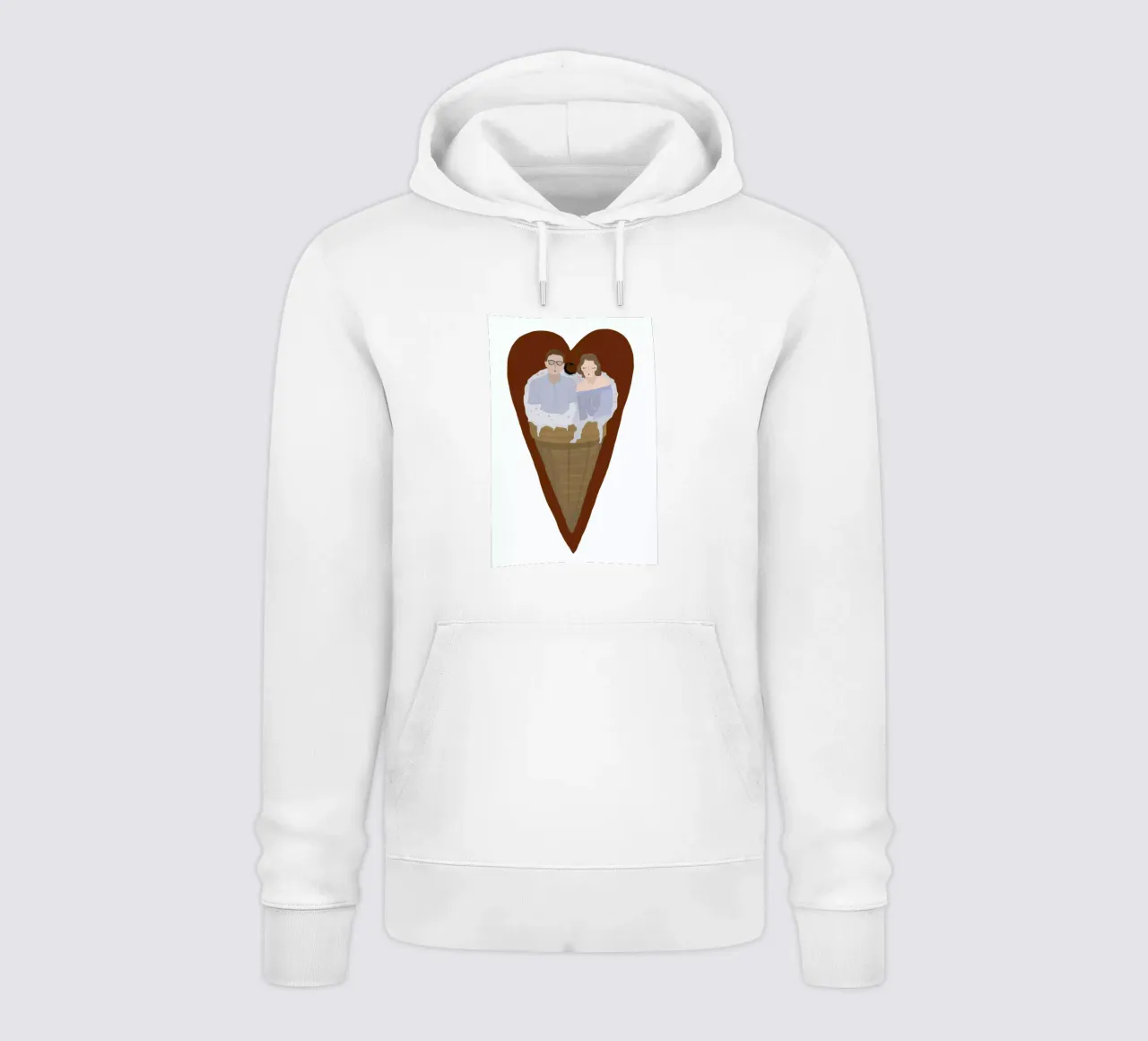 Two Scoops Are Better felpa con cappuccio da Amalia Restrepo