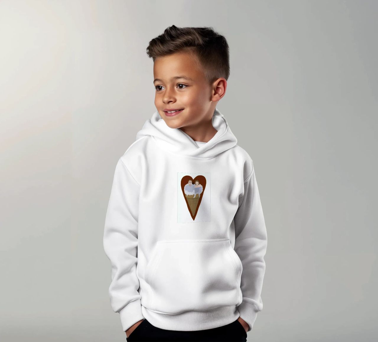 Two Scoops Are Better sudadera con capucha para niño de Amalia Restrepo
