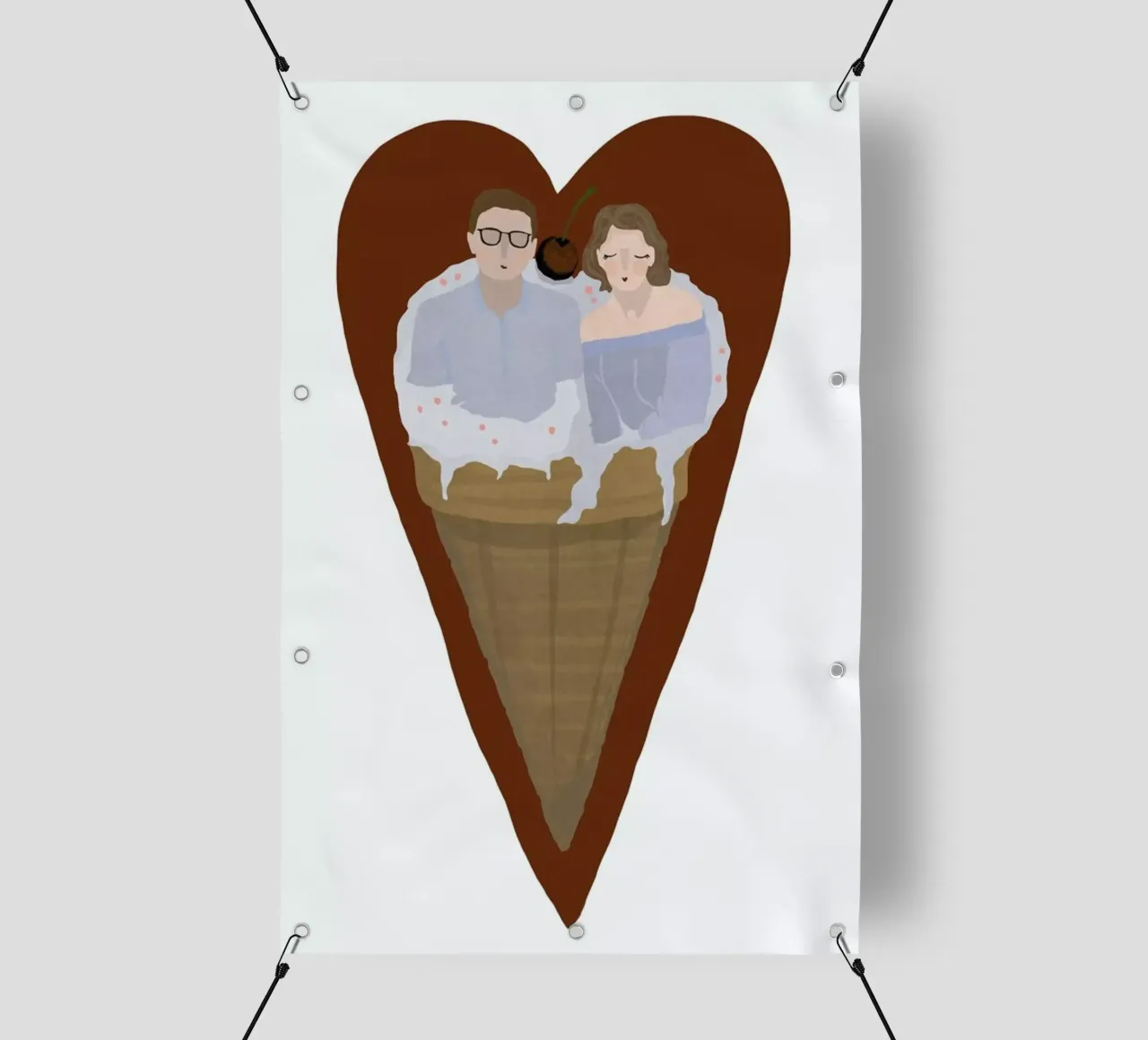 Two Scoops Are Better telo in pvc da Amalia Restrepo