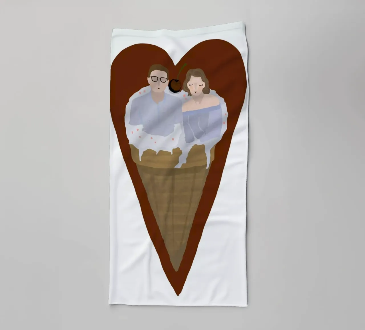 Two Scoops Are Better asciugamano da bagno da Amalia Restrepo