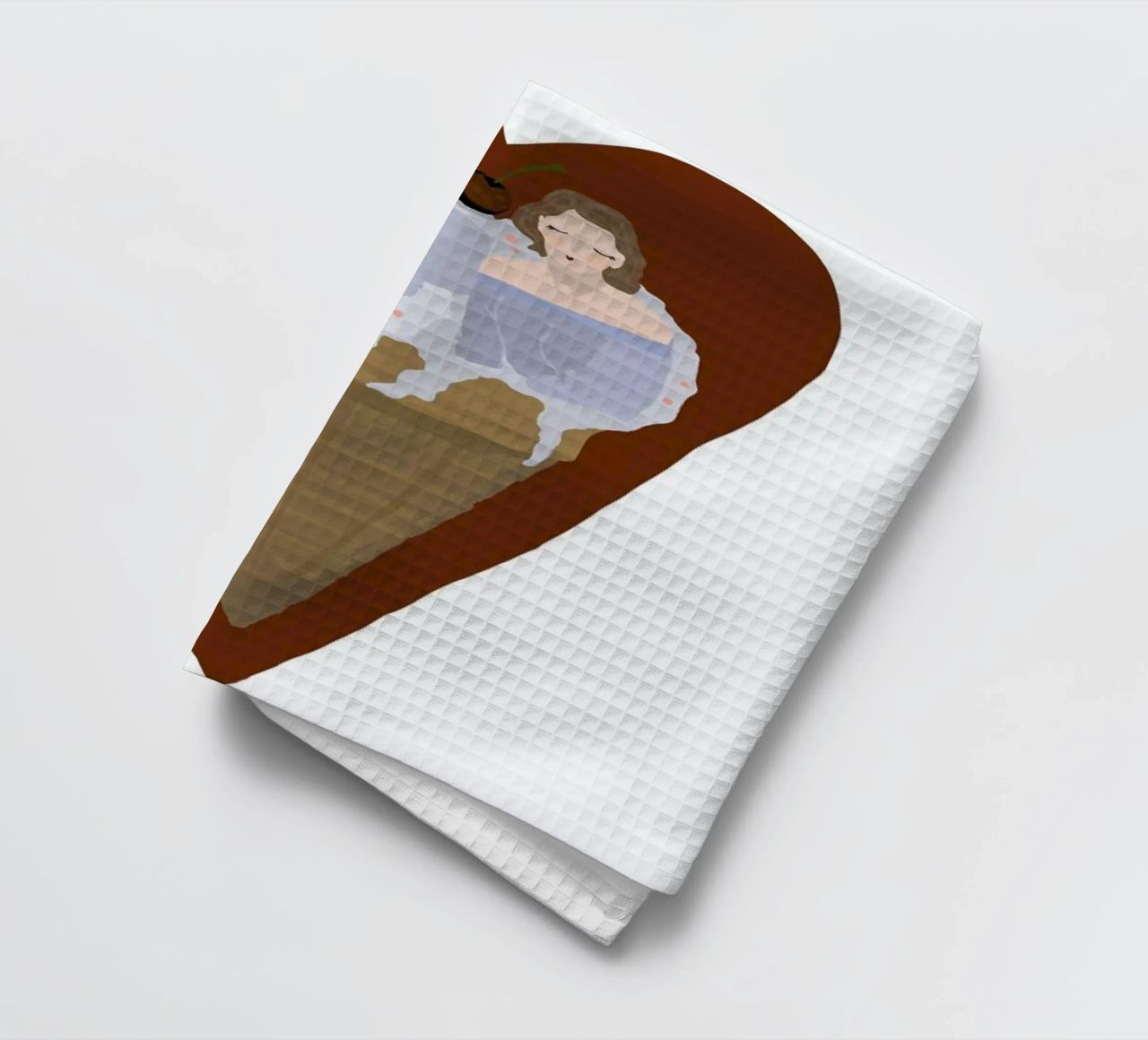 Two Scoops Are Better canovaccio da cucina da Amalia Restrepo