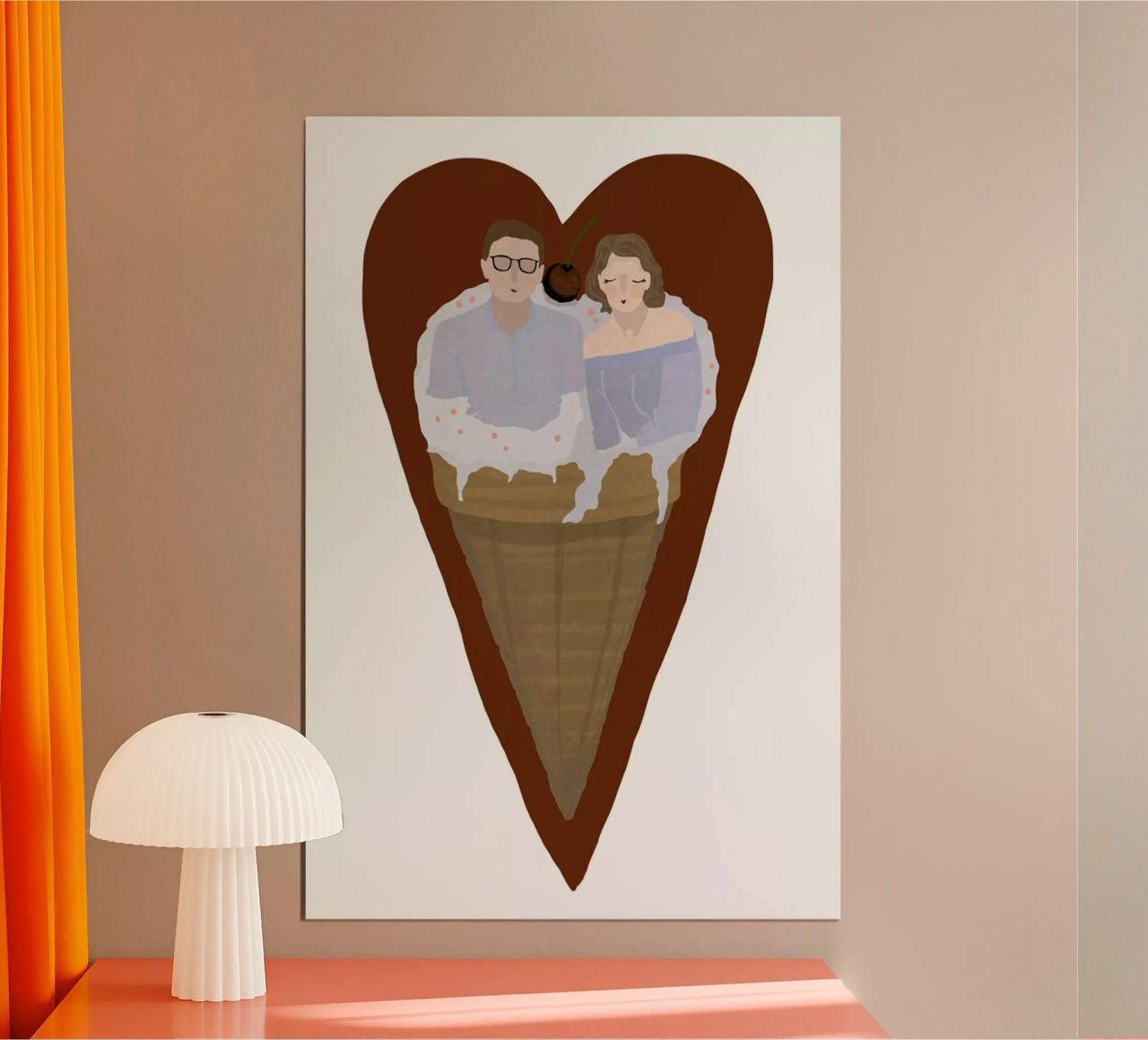 Two Scoops Are Better carta hahnemühle da Amalia Restrepo