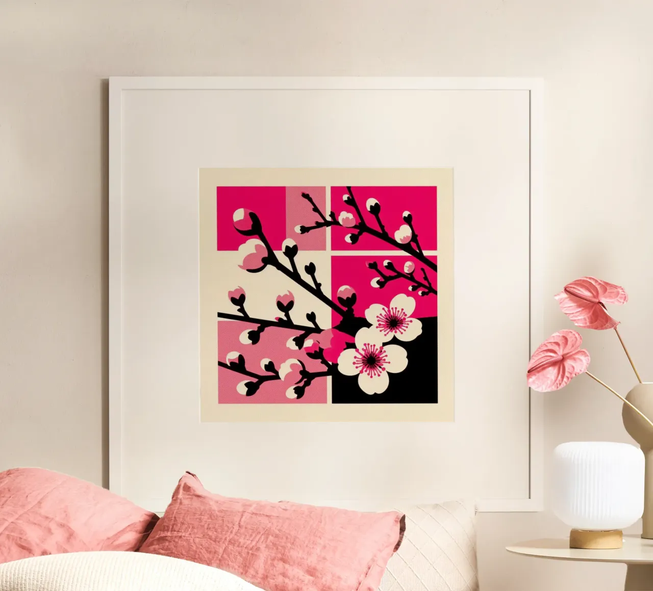Sakura - Stampa poster d'epoca poster con telaio in plastica da posterprints-by-nomad