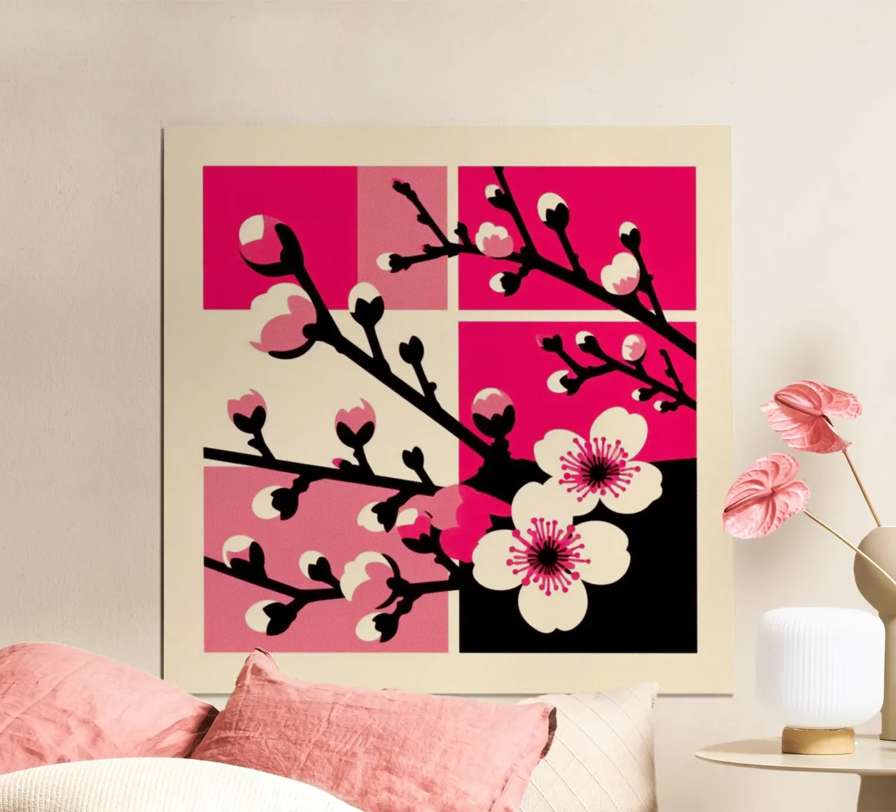 Sakura - Stampa poster d'epoca poster con telaio in plastica da posterprints-by-nomad