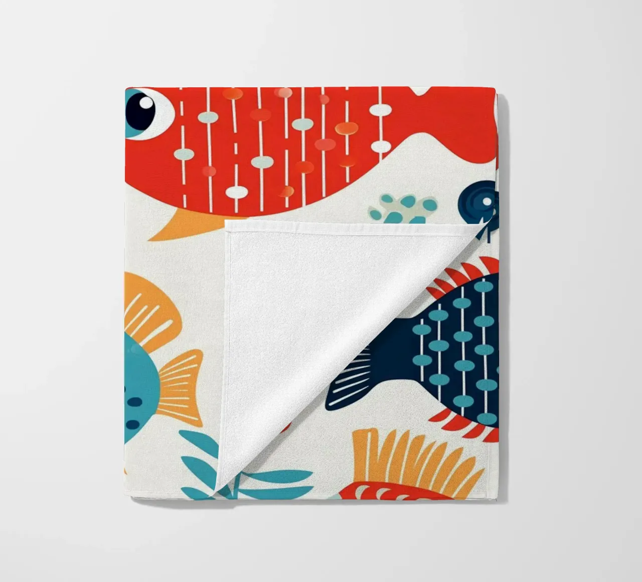 Motif de poisson coloré pour les serviettes de plage serviette de plage de Autofocus