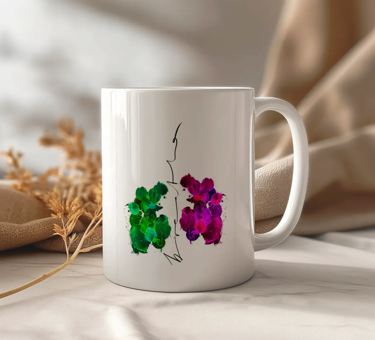 breathe tazza in ceramica da LIMITED EDITION LETTERS