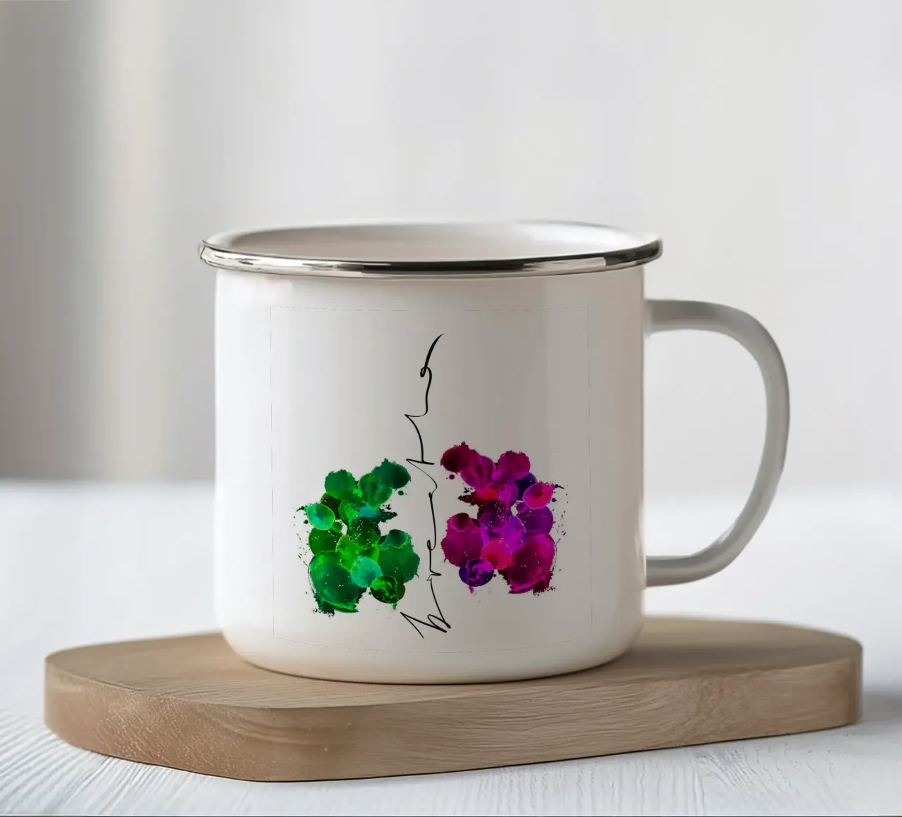 breathe tazza in smalto da LIMITED EDITION LETTERS