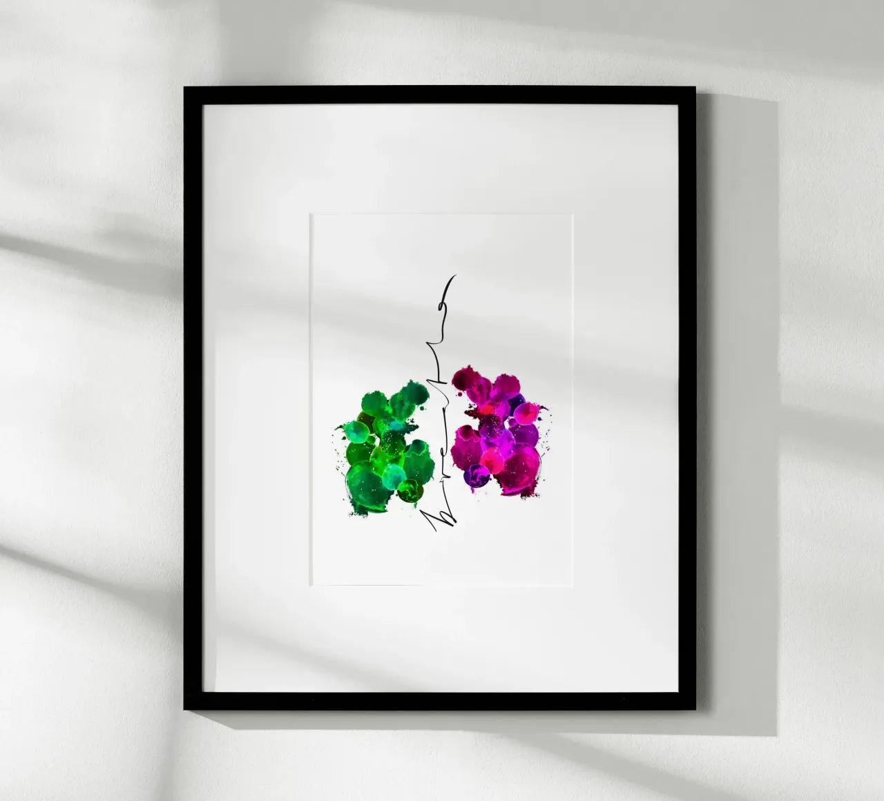 breathe poster con telaio in alluminio da LIMITED EDITION LETTERS