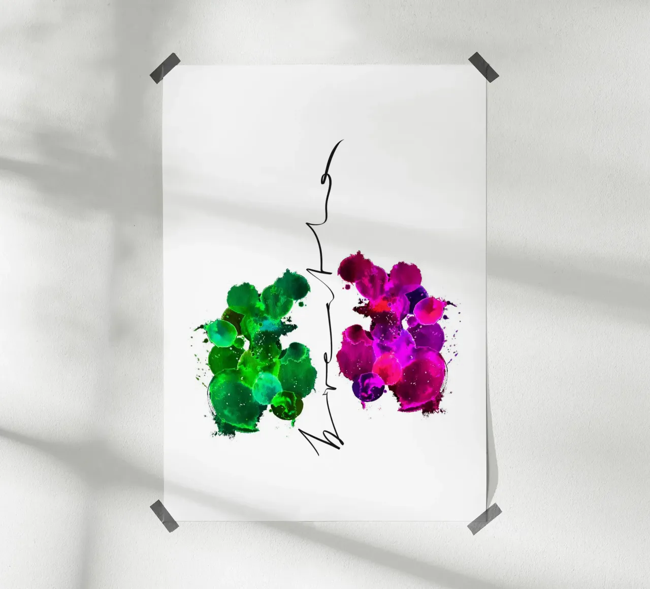 breathe poster con telaio in alluminio da LIMITED EDITION LETTERS