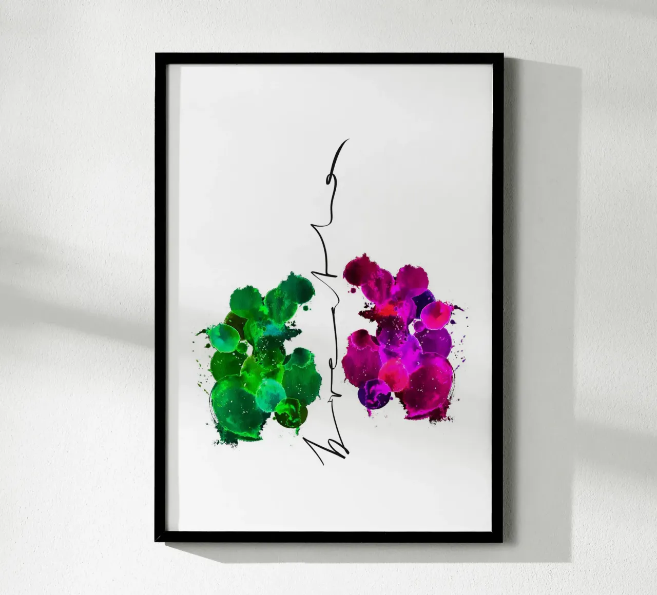 breathe poster con telaio in alluminio da LIMITED EDITION LETTERS