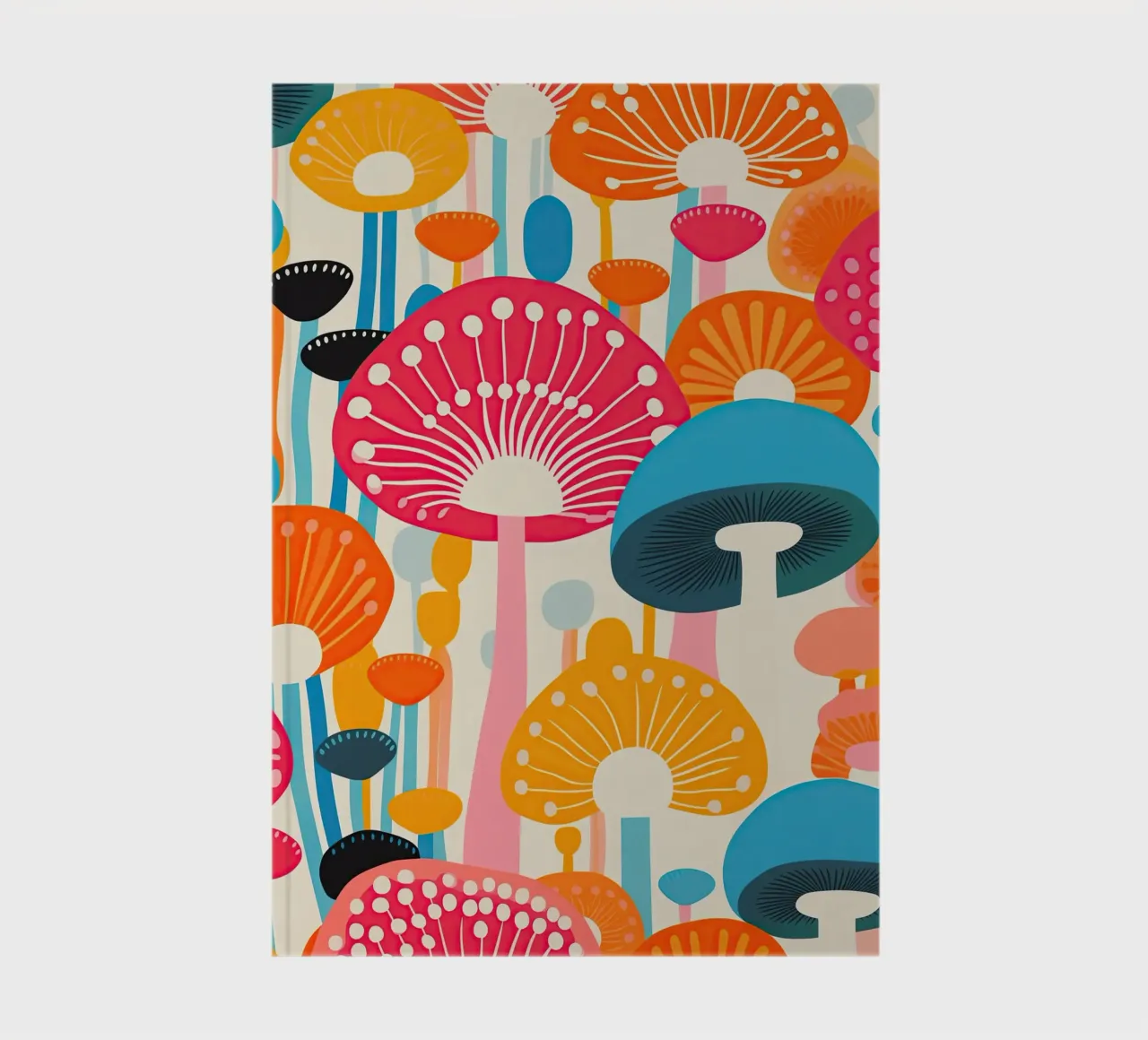 Psychedelic mushroom pattern notebook by Autofocus